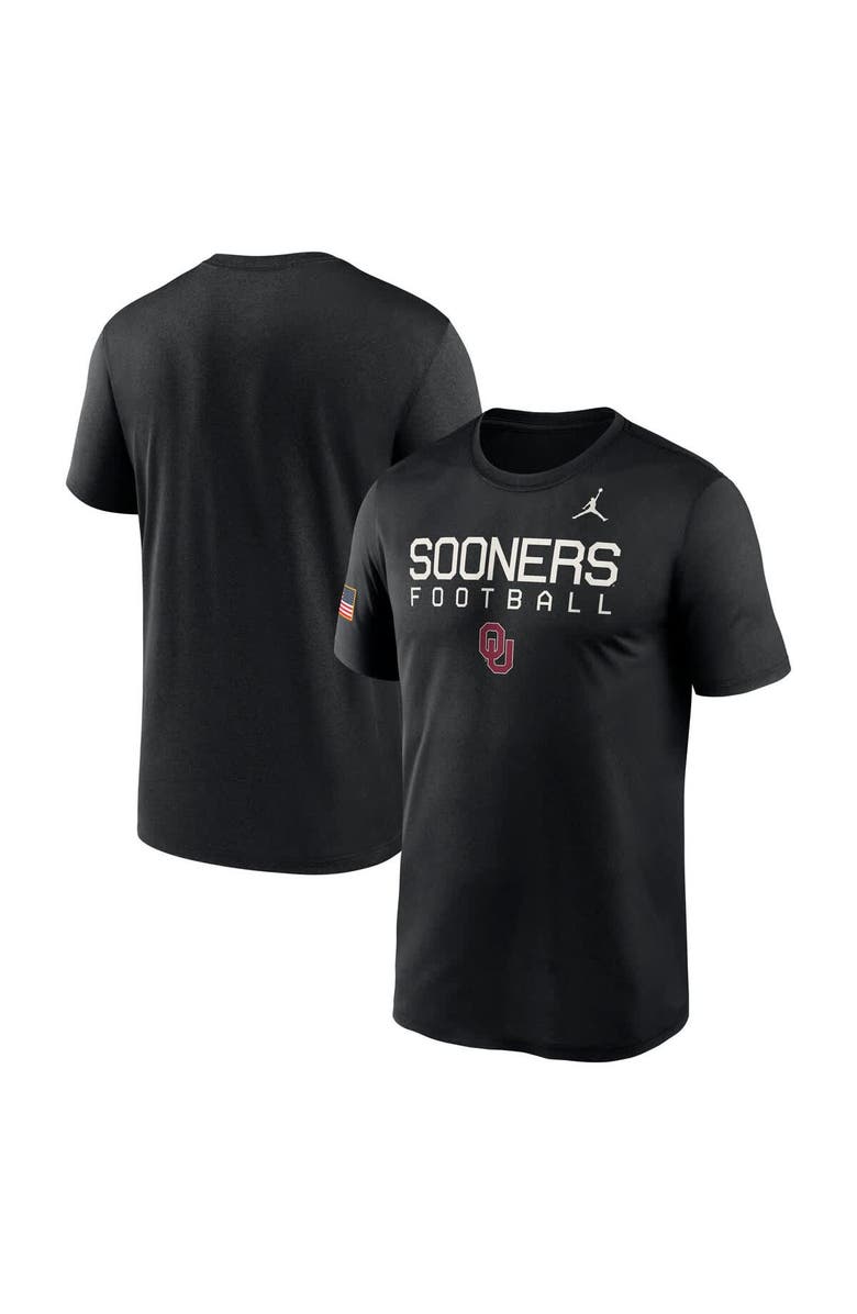 Jordan Brand Men's Jordan Brand  Black Oklahoma Sooners 2024 Military Appreciation Legend Performance T-Shirt, Main, color, 