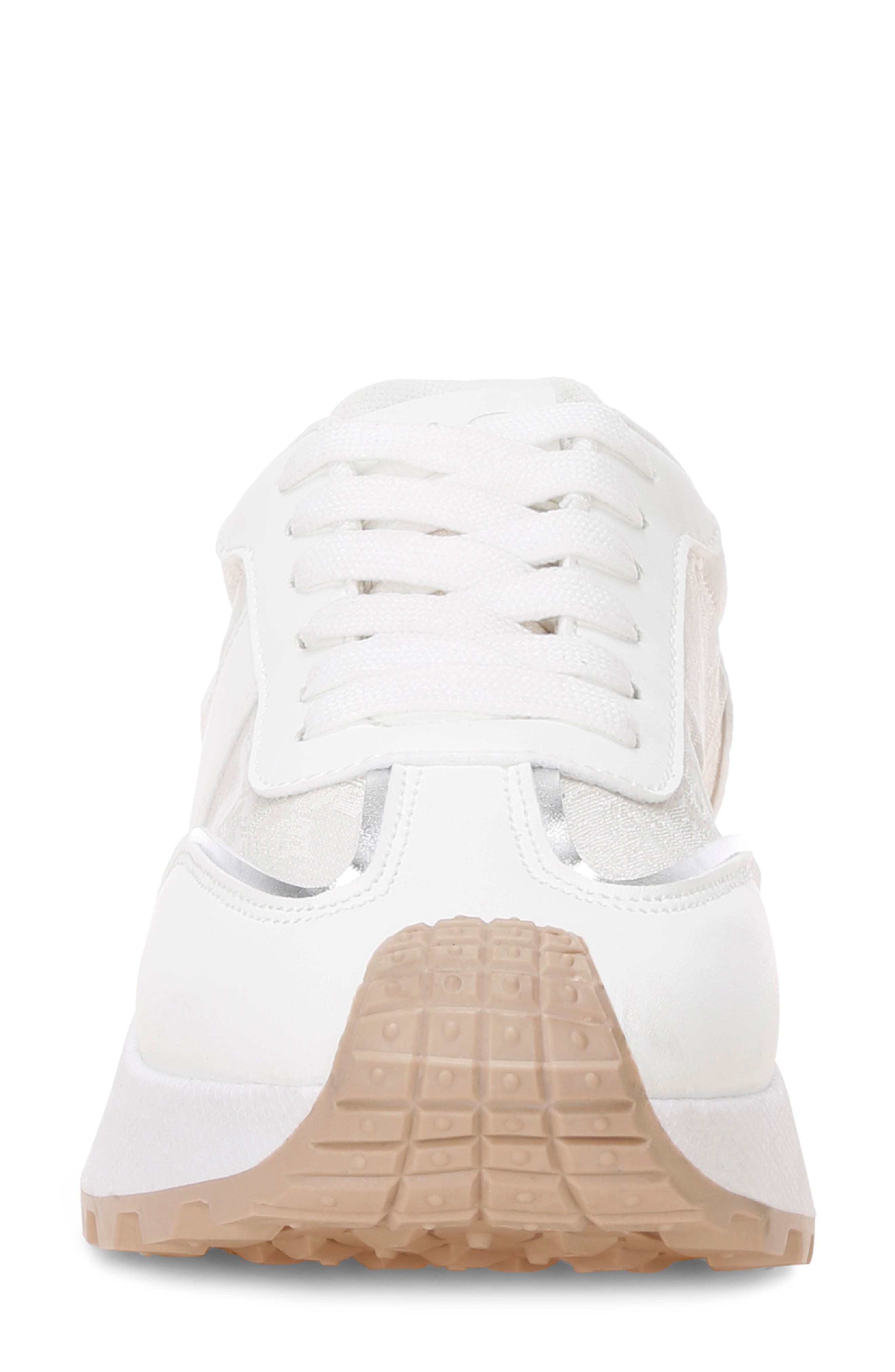 Bensha Faux Leather Sneaker, Alternate, color, WHITE