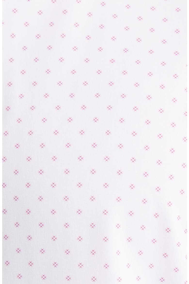 Trim Fit Hashtag Print Short Sleeve Performance Button-Up Shirt, Alternate, color, PINK