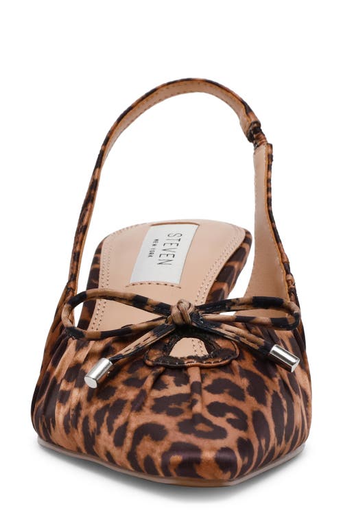 Steven New York Blume Pointed Toe Slingback Pump In Leopard