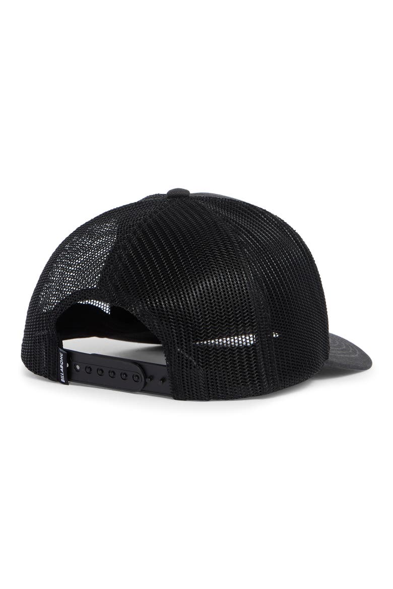 Floral Block Trucker Hat, Alternate, color, BLACK PEBBLE