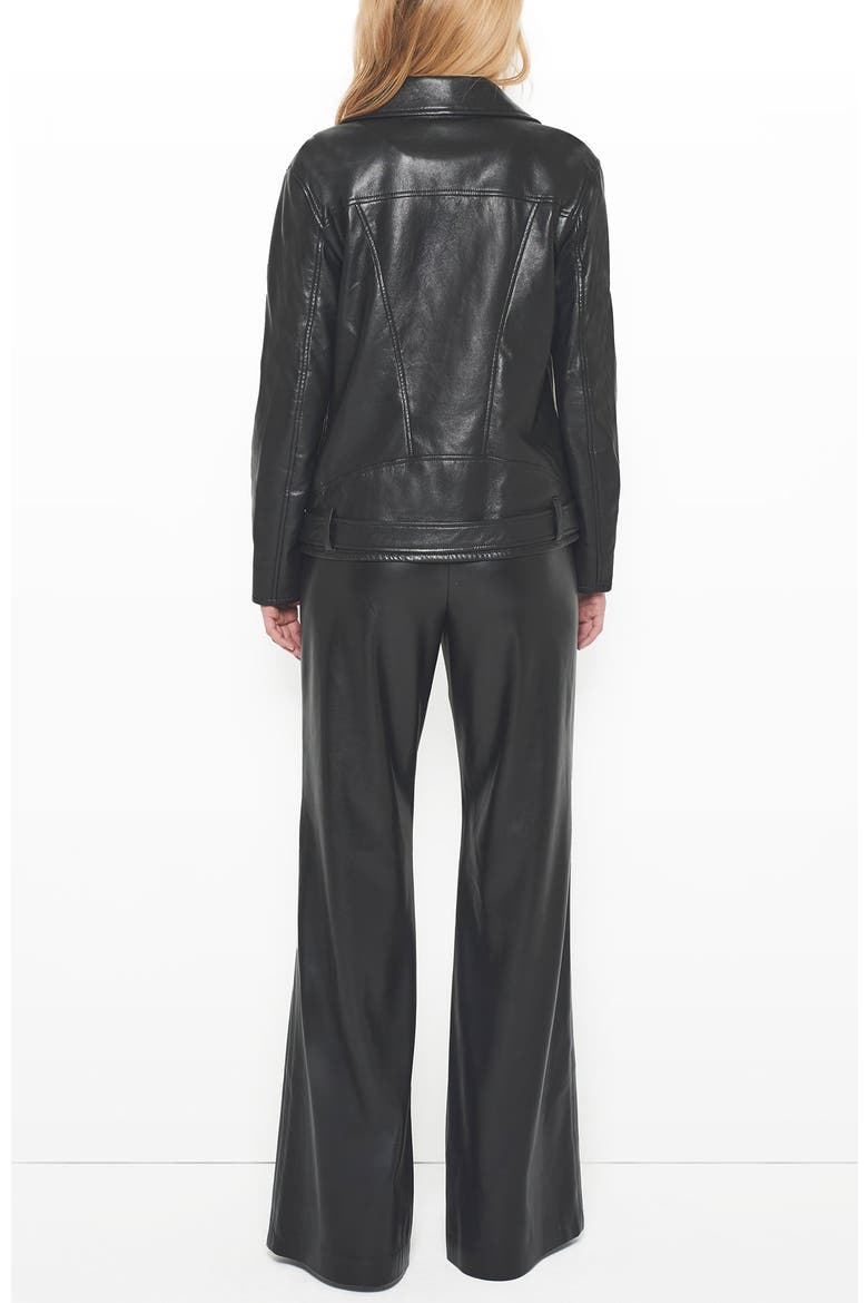 Brando Recycled Leather Boyfriend Jacket, Alternate, color, Black