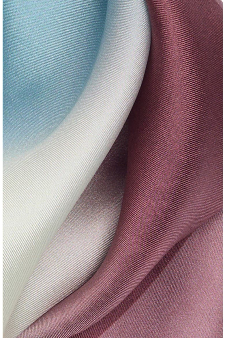 Print Silk Square Scarf, Alternate, color, PALE BLUE BURST