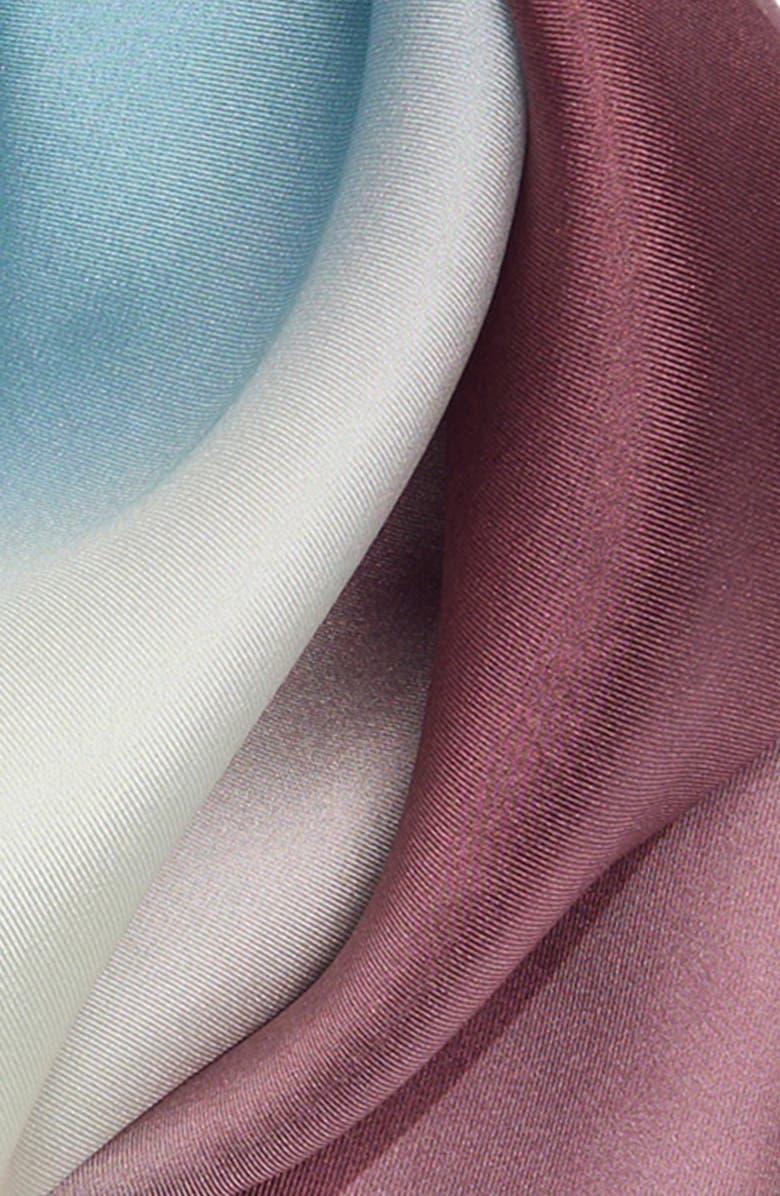 Nordstrom Print Silk Square Scarf, Alternate, color, Pale Blue Burst