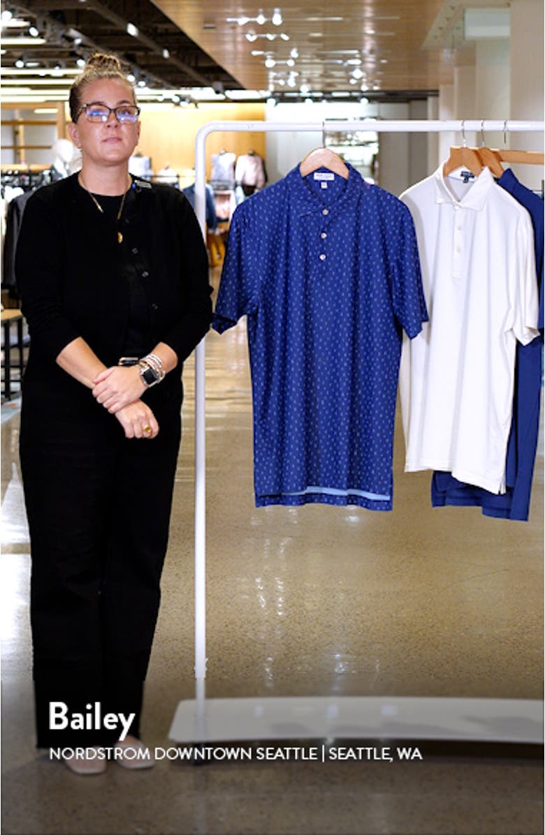 Fairway Par-Tee Golfer Print Performance Mesh Polo, sales video thumbnail