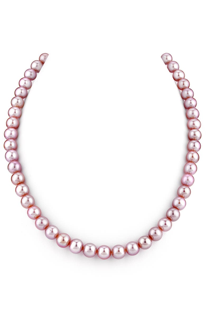 The Pearl Source Freshwater Pearl Necklace 8-8.5mm, Main, color, White Gold - Gabriella Clasp