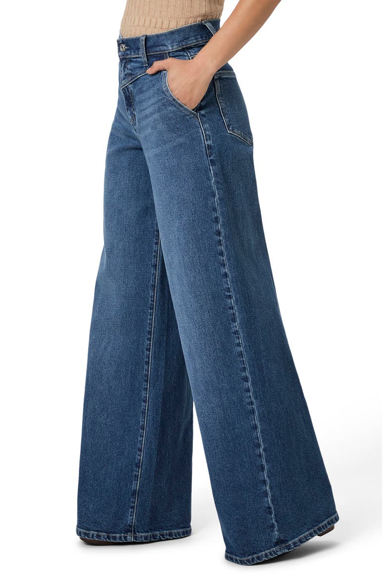 Cameron V-Yoke High Waist Super Wide Leg Jeans, Alternate, color, KATERINA