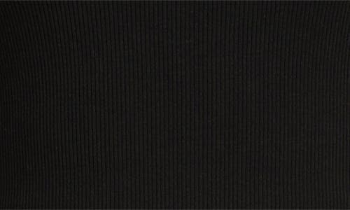 Open Edit Rib Short Sleeve Shirt In Black