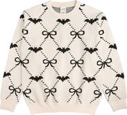 Sweet Wink Bat Trellis Halloween Women's Sweater