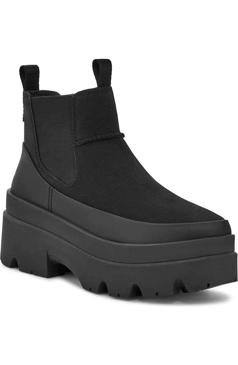 UGG<sup>®</sup> Brisbane Waterproof Platform Chelsea Boot, Main, color,