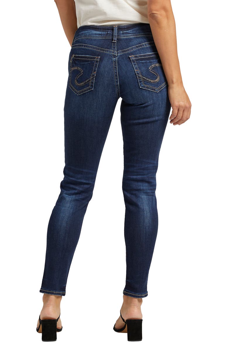 Silver Jeans Co. Suki Distressed Skinny Fit Jeans, Alternate, color, Indigo