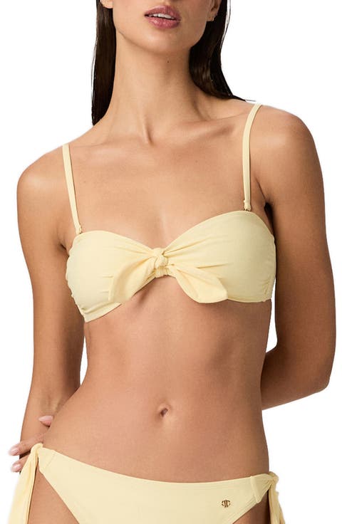 Libby Tie Front Bandeau Bikini Top