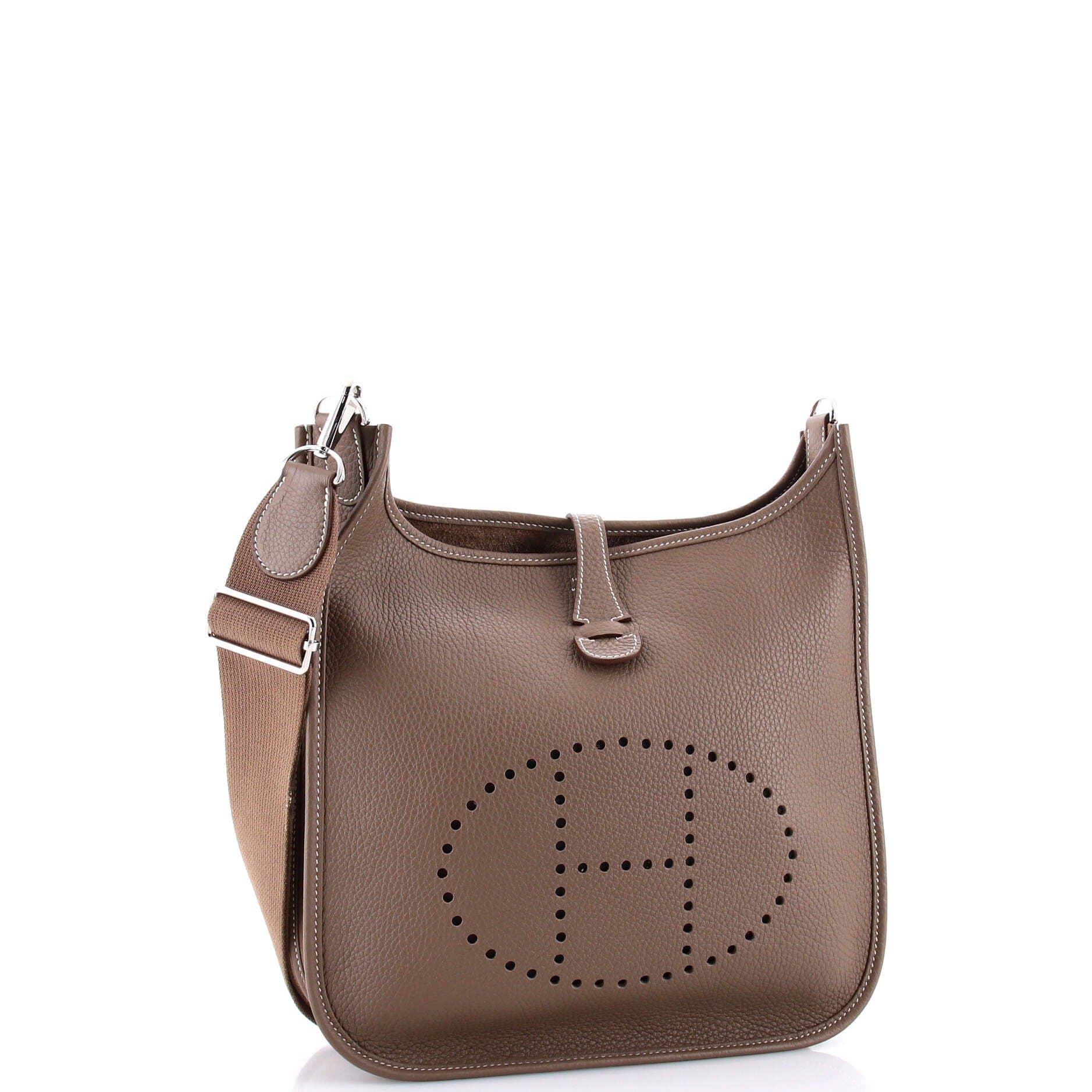 Pre-Owned Hermes Evelyne Bag Gen III Clemence PM, Alternate, color, Etoupe