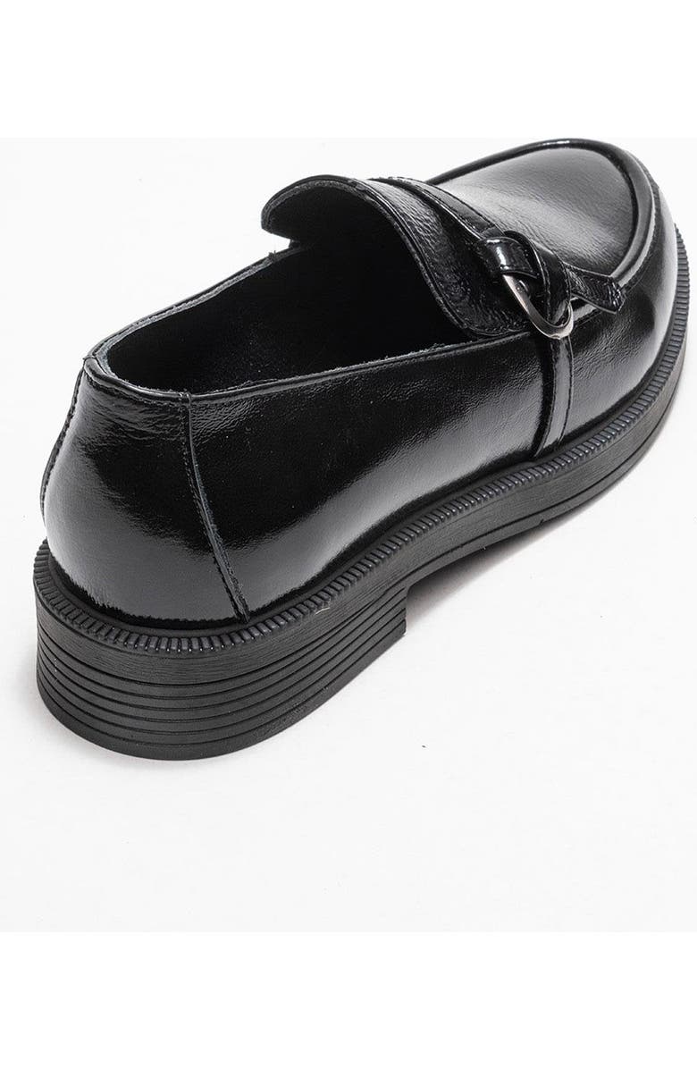 Forever & Always Shoes Galea Buckled Leather Loafers, Alternate, color, Black Patent Leather