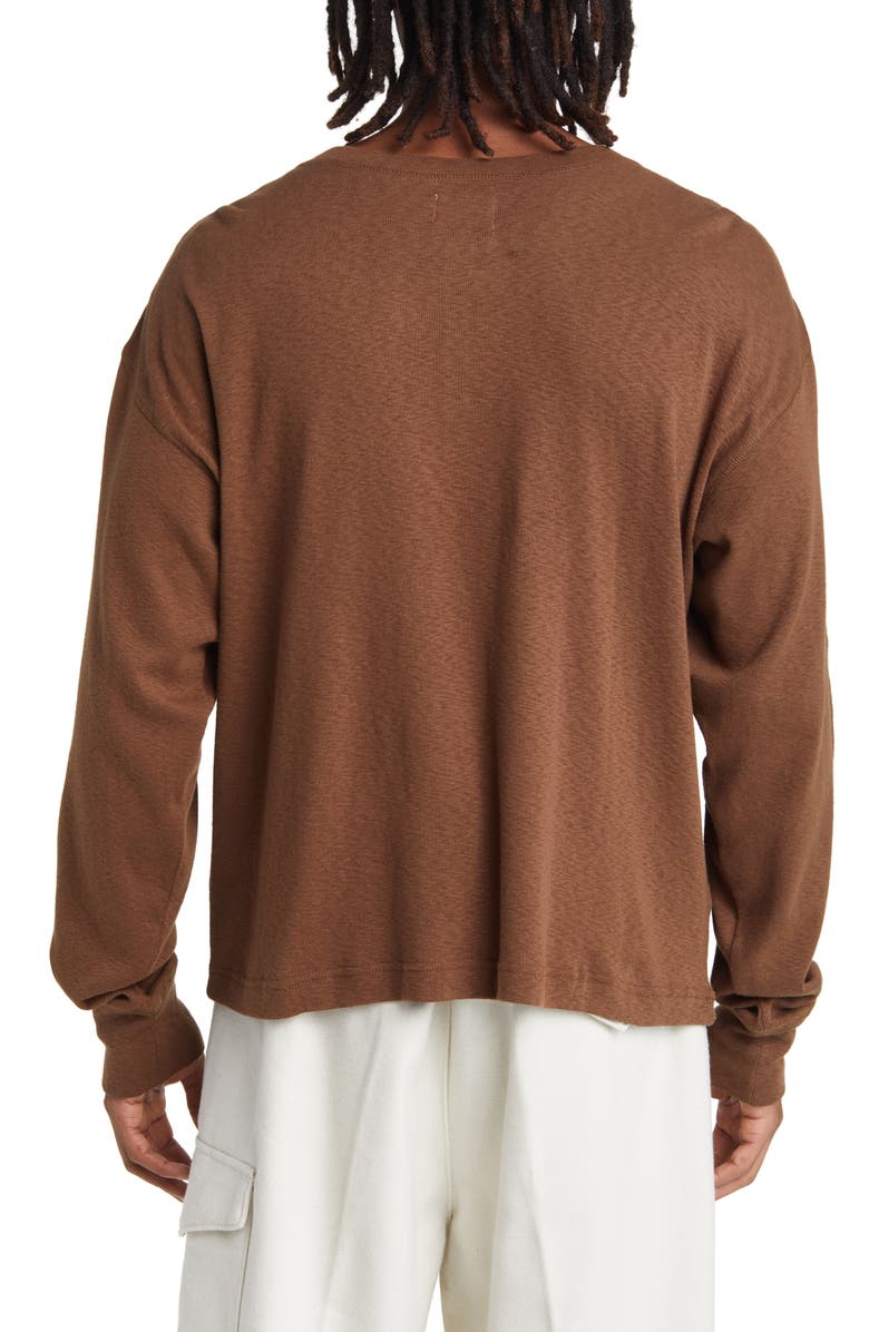 Elwood Military Cotton Henley, Alternate, color, Tobacco