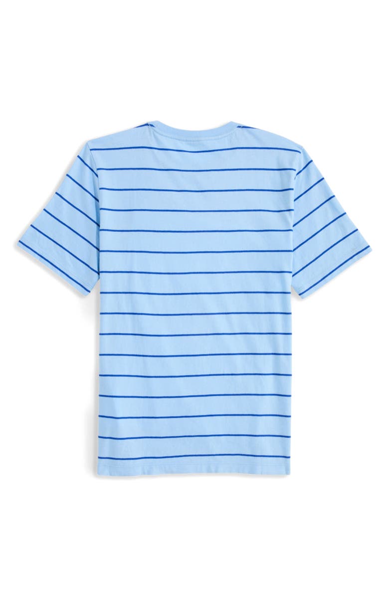 vineyard vines Kids' Stripe Cotton Pocket T-Shirt, Alternate, color, Jake Blue / Sapphire