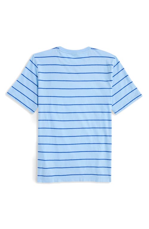 Vineyard Vines Kids' Stripe Cotton Pocket T-shirt In Blue