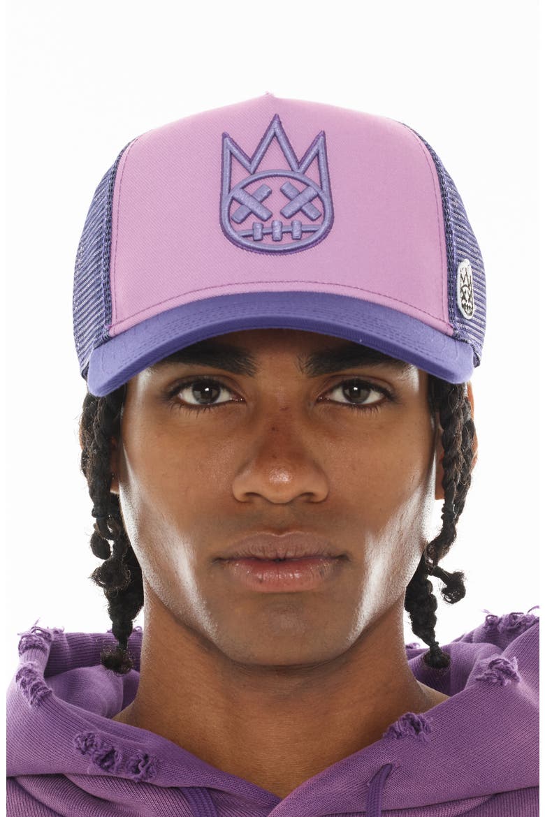Shimuchan Logo Colorblock Trucker Hat, Alternate, color, DUSTY LAVENDER