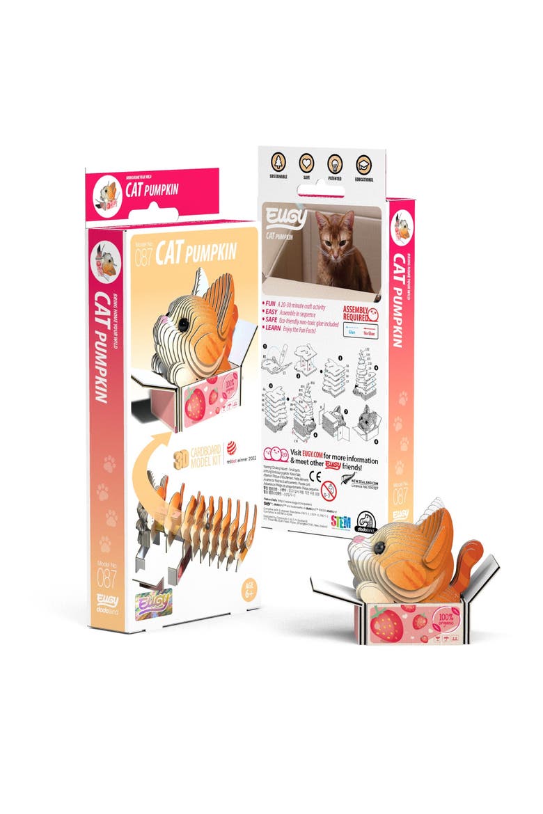 Cat - Pumpkin 3D Puzzle, Main, color, No Color