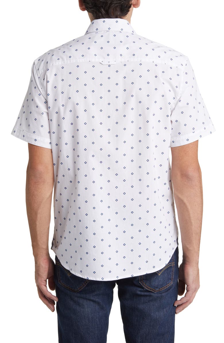 NICKEL AND IRON Diamond Print Short Sleeve Shirt, Alternate, color, 