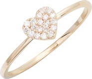Anzie Love Letter Pavé Heart Ring