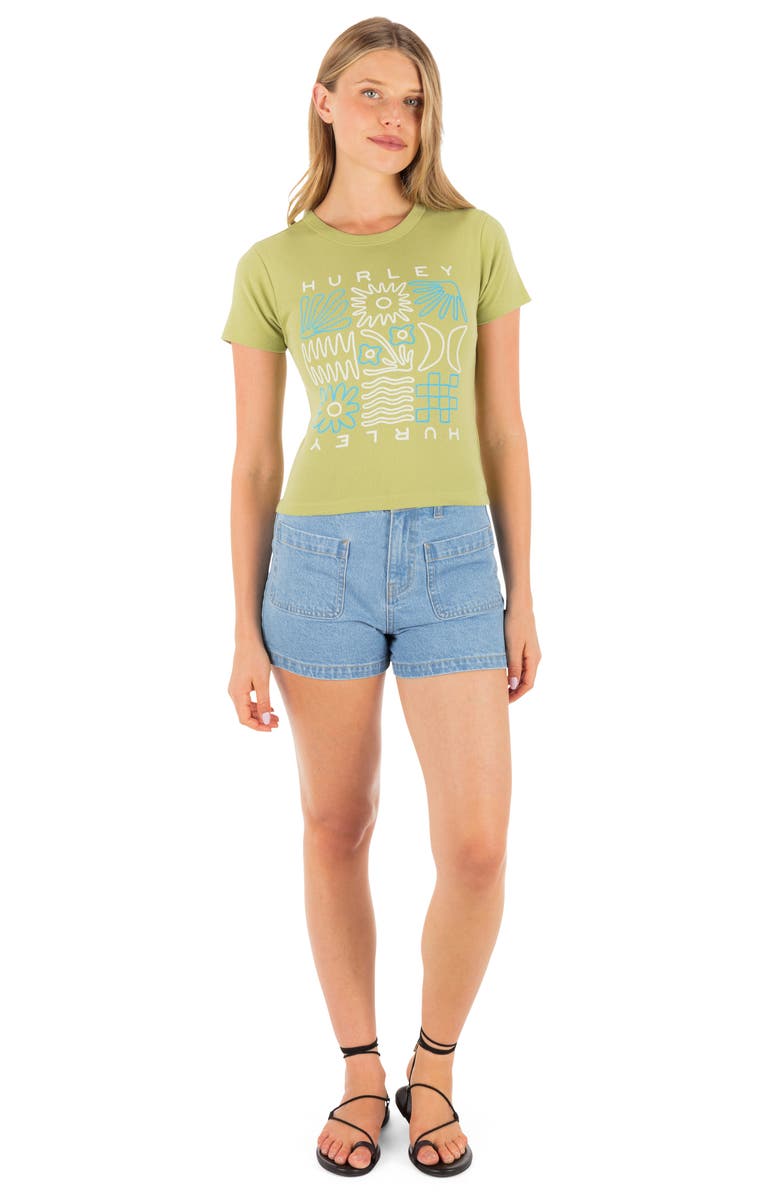 Hurley Array Cotton Graphic Baby Tee, Alternate, color, 