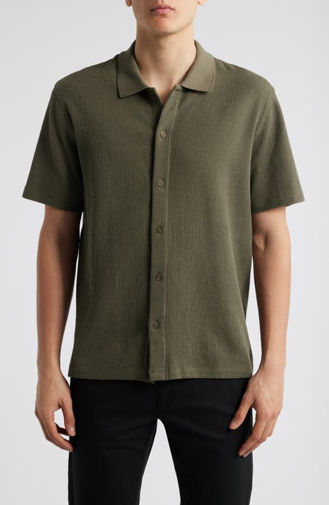 トップス Bamboo Short Sleeve Shirt olive ash MEN solid-bamboo-short-sleeve-20-