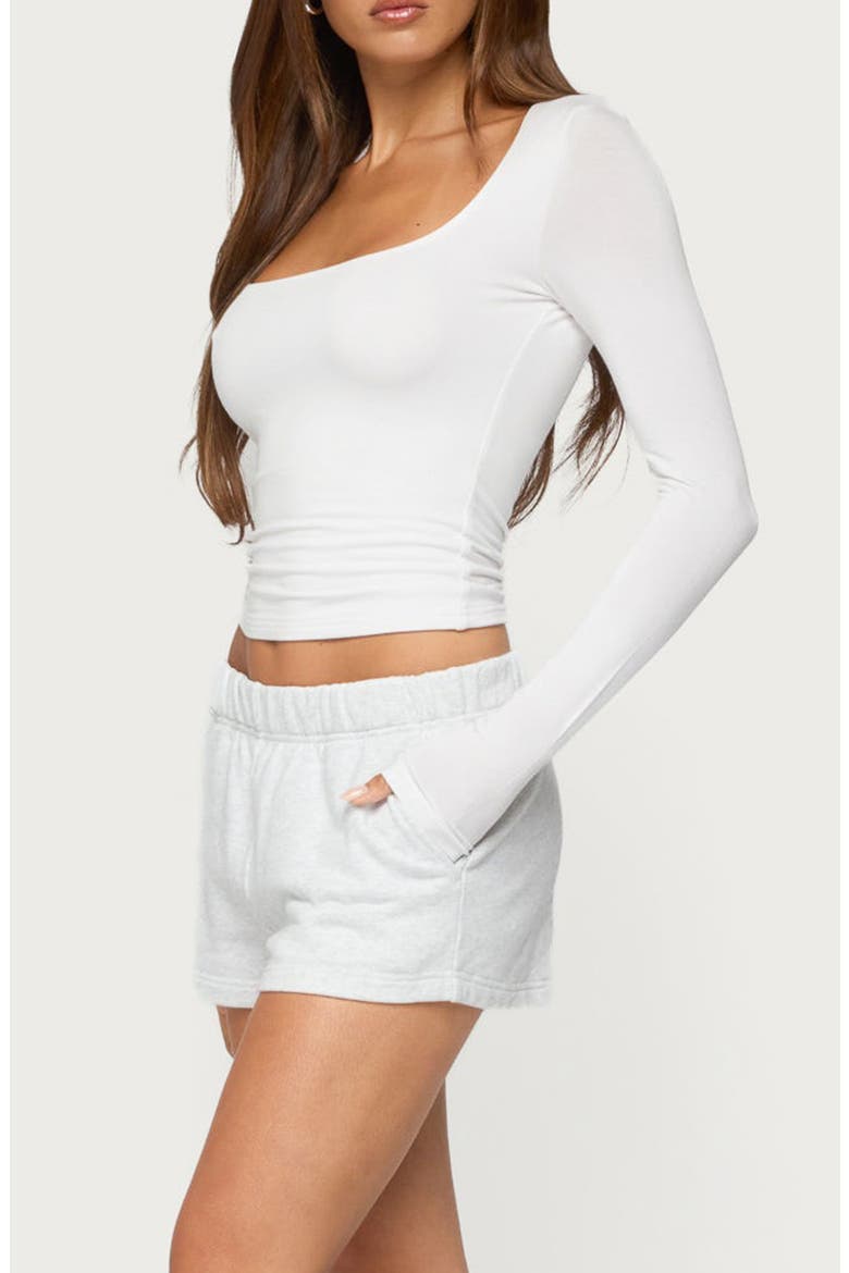 Jeana Scoop Neck Long Sleeve T-Shirt, Alternate, color, WHITE