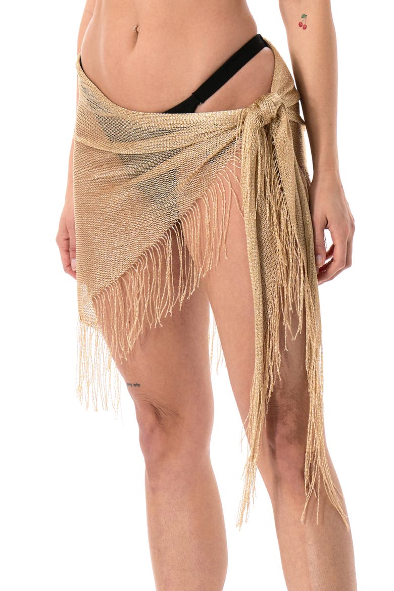Netted Sarong, Main, color, GOLD