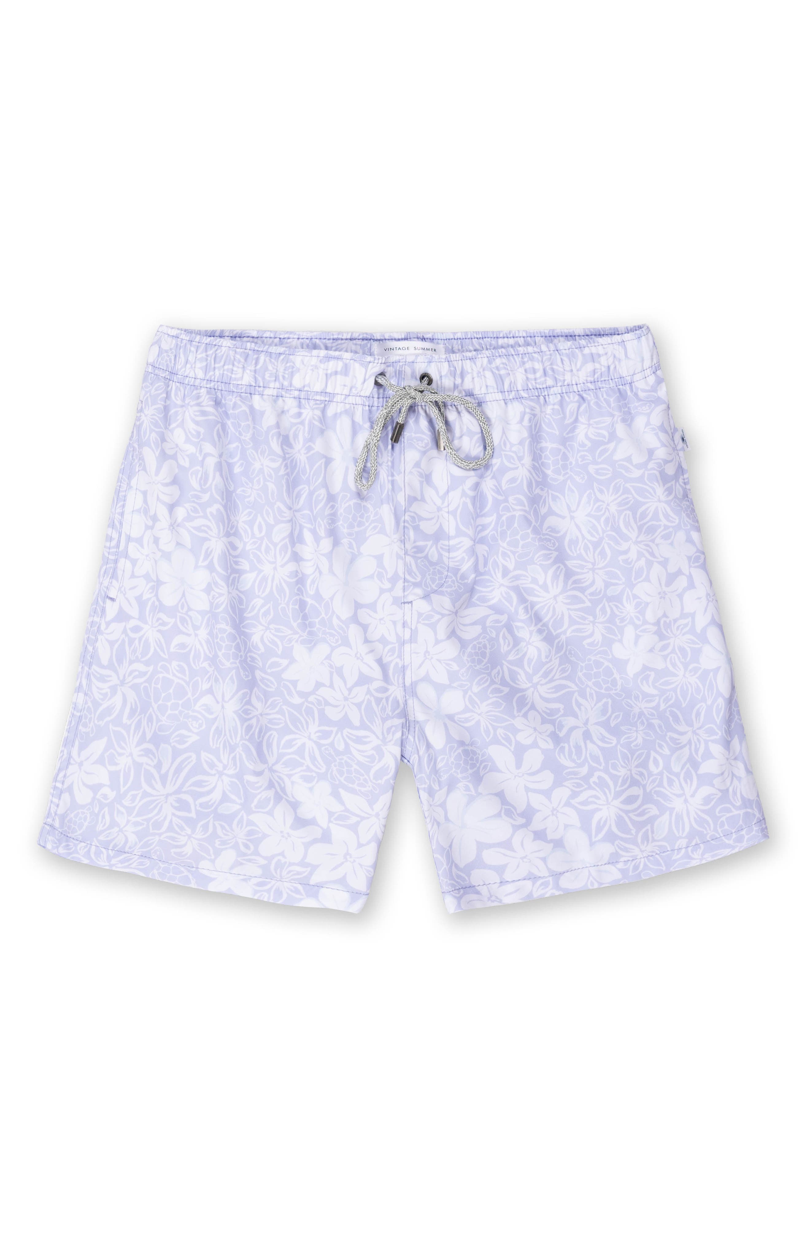 Vintage Summer Kids' Print Swim Shorts