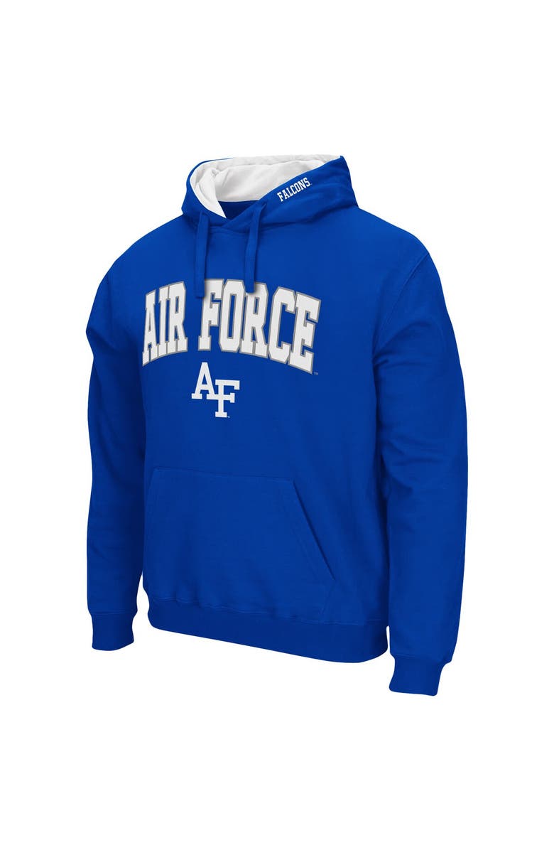 COLOSSEUM Men's Colosseum Royal Air Force Falcons Arch & Logo 3.0 Pullover Hoodie, Alternate, color, Royal
