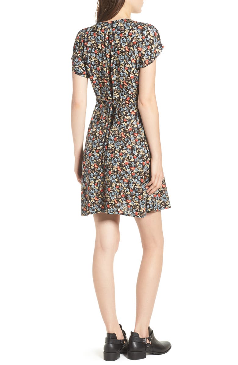 Ten Sixty Sherman Floral Print Button Front Dress, Alternate, color, 