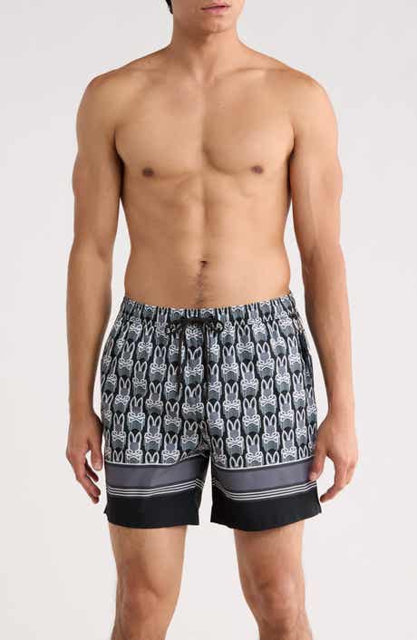 Psycho Bunny Jake Print Swim Trunks