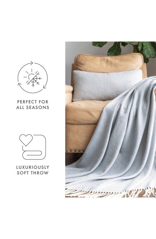 Ienjoy Home Herringbone Throw Blanket In Dusk Blue