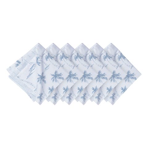 Blue Paradise Set of 6 Cloth Napkins
