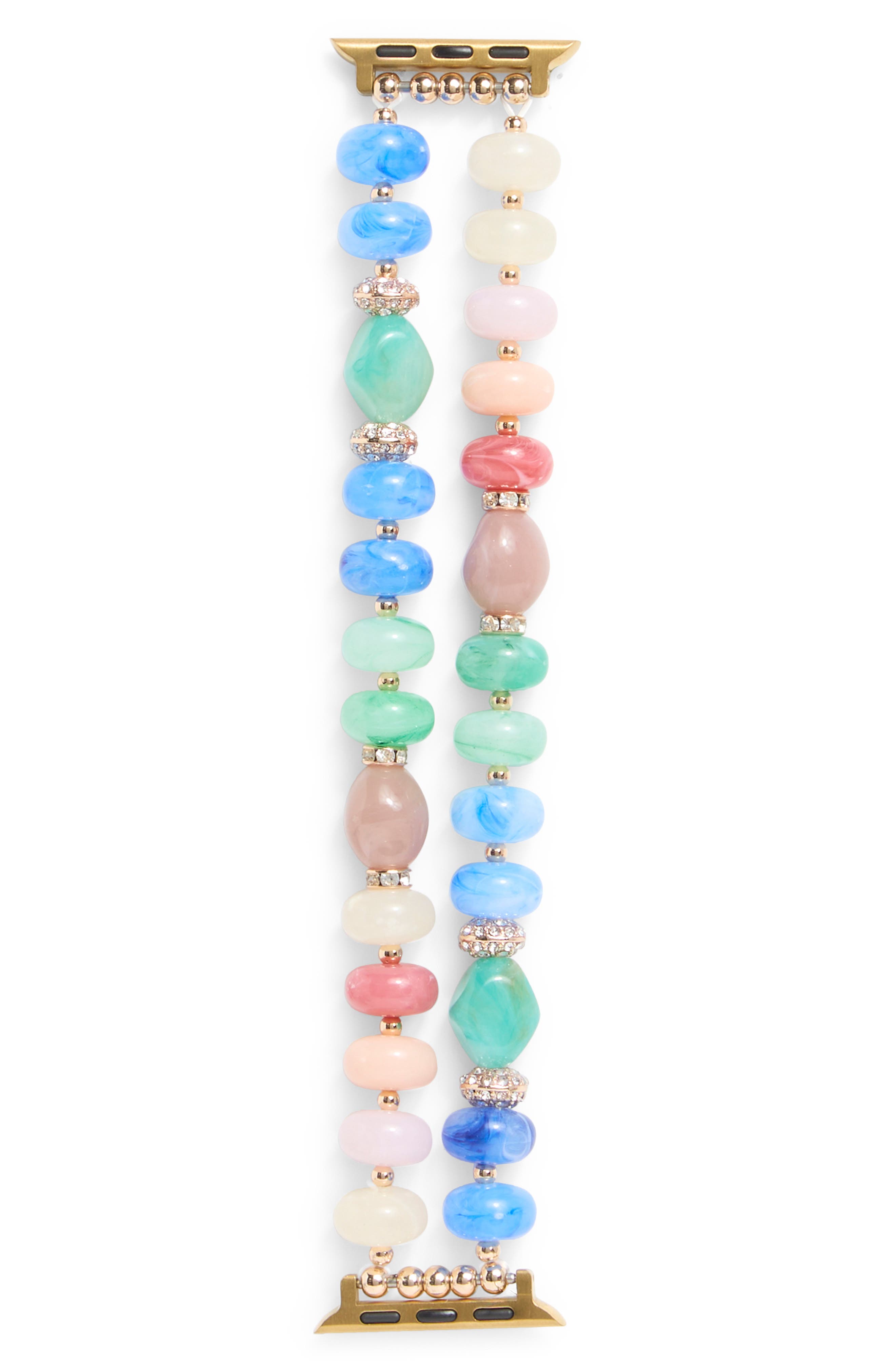 NORDSTROM RACK Beaded Apple Watch® Watchband