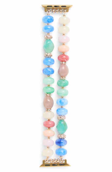 NORDSTROM RACK Beaded Apple Watch® Watchband