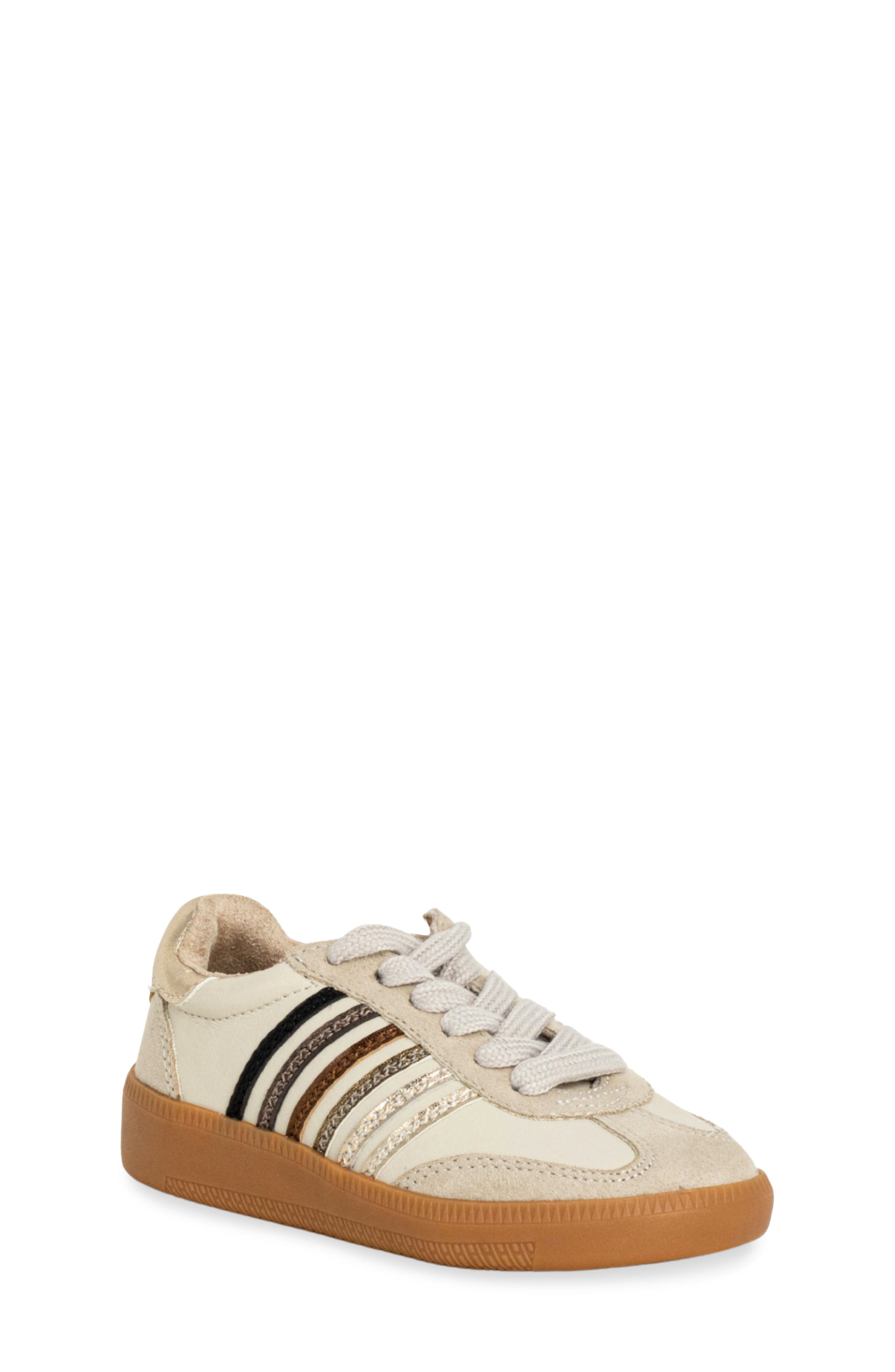 Kids' Stevie Mini Sneaker, Main, color, BEIGE/ METALLICS