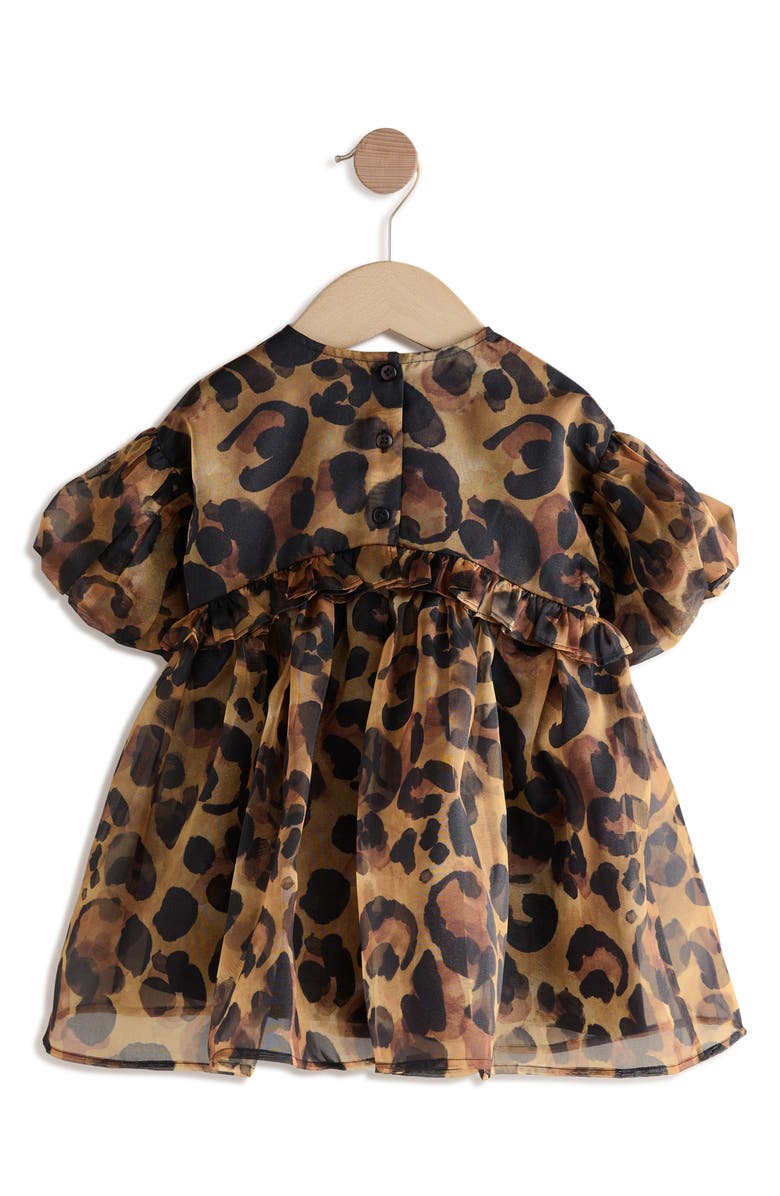 NEXT Kids' Sparkle Mesh Party Dress, Alternate, color, Brown Multi