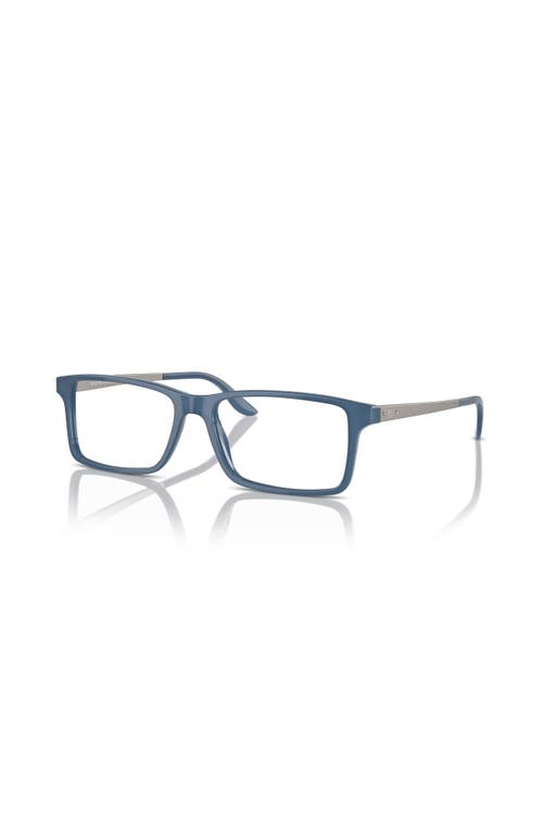 Ralph Lauren 55mm Rectangle Optical Glasses In Blue