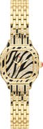 MICHELE Mini Meggie Zebra Dial Diamond Bracelet Watch, 23mm x 25mm