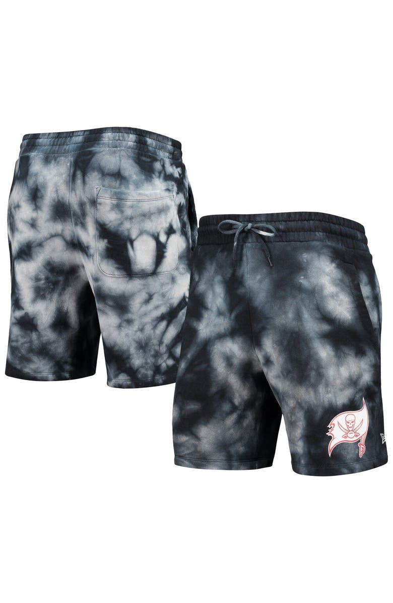 New Era Men's New Era Black Tampa Bay Buccaneers Tie-Dye Shorts, Main, color, Black