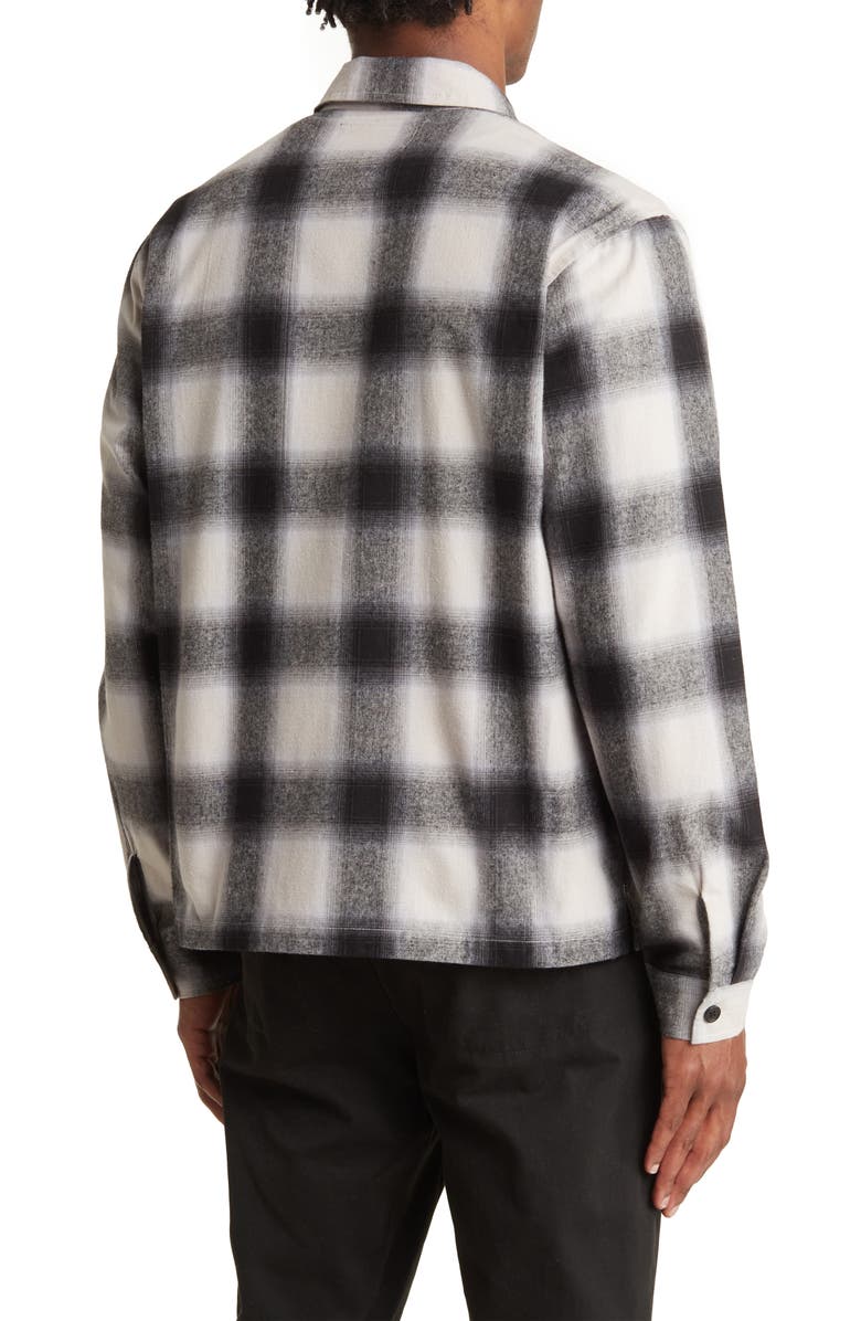 Noon Goons Shadow Plaid Cotton Zip-Up Shirt Jacket, Alternate, color, 