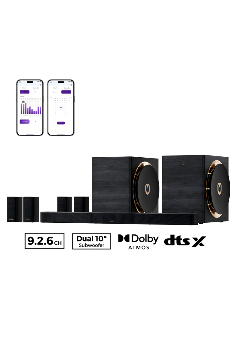 skywave X100 Dual 9.2.6 channel dolby atmos soundbar, Main, color, Black