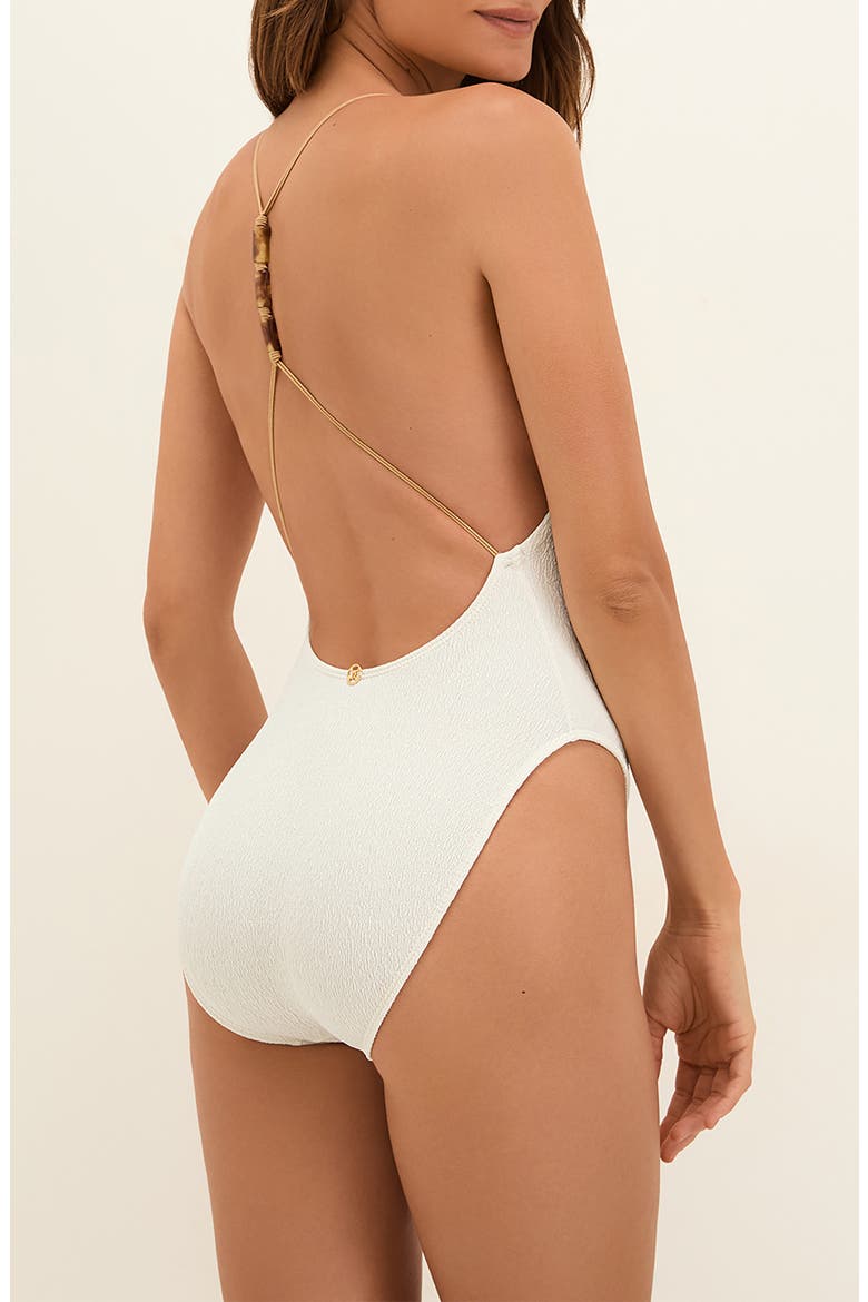 Firenze Lesley Racerback One-Piece Swimsuit, Alternate, color, WHITE