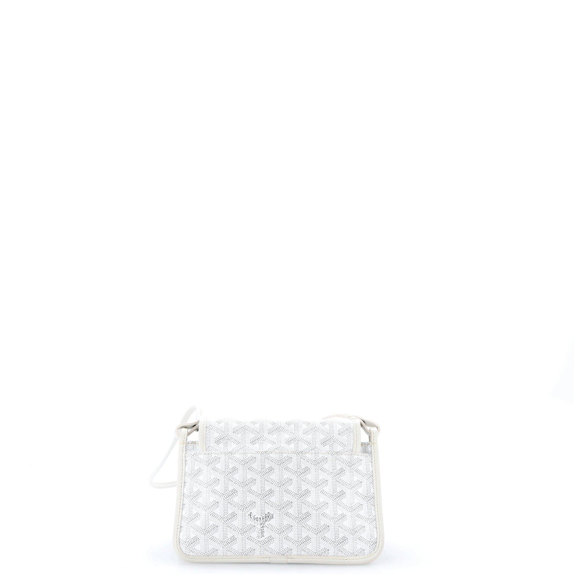 Plumet Clutch Wallet Coated Canvas, Alternate, color, White