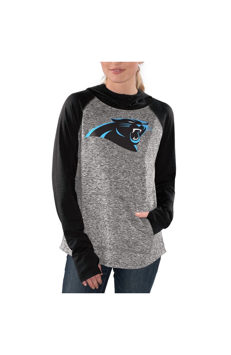 G-III 4HER BY CARL BANKS Women's G-III 4Her by Carl Banks Heathered Gray/Black Carolina Panthers Championship Ring Pullover Hoodie, Alternate, color, Heather Gray