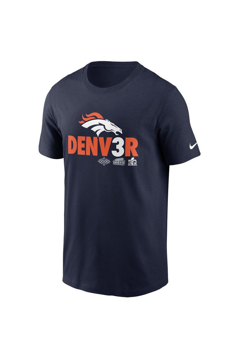 Men's Nike Navy Denver Broncos Hometown Collection Denv3r T-Shirt, Alternate, color, Navy