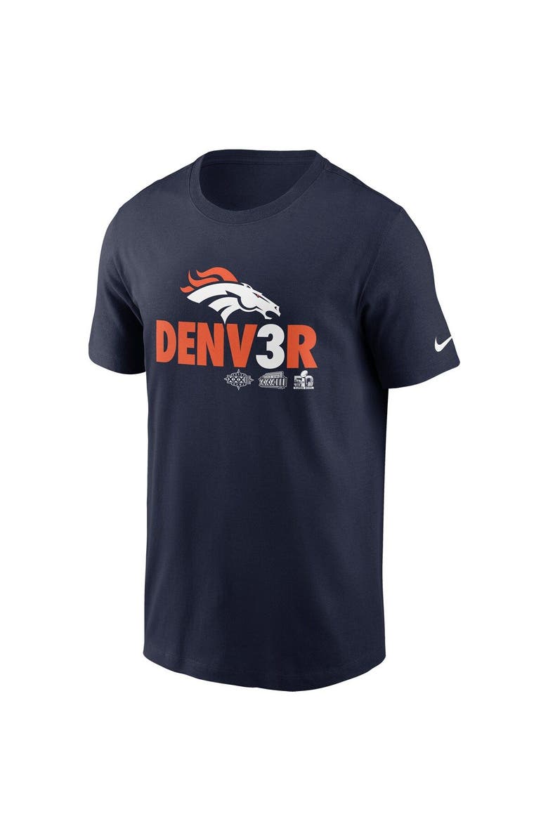 Nike Men's Nike Navy Denver Broncos Hometown Collection Denv3r T-Shirt, Alternate, color, Navy