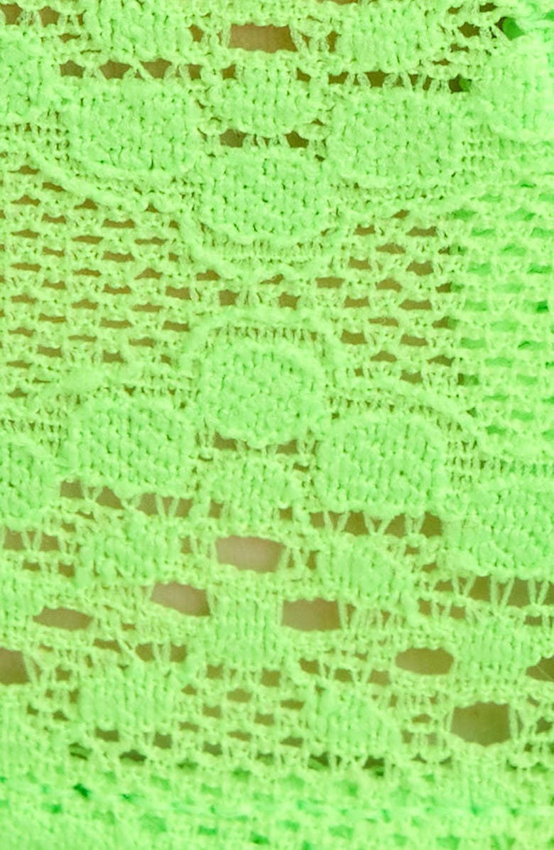 MeUndies Allover Lace V-Front Thong, Alternate, color, Limeade